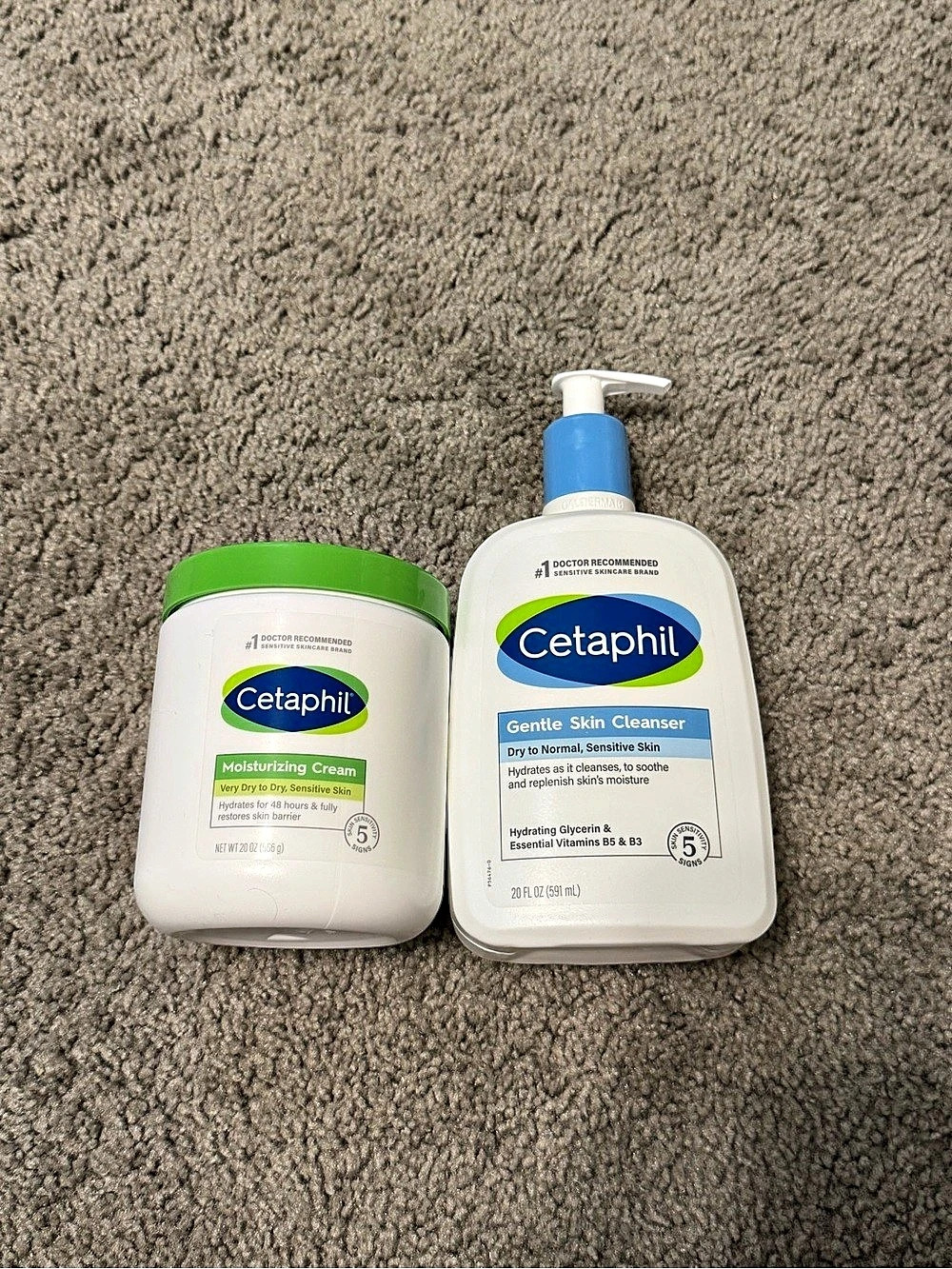 Cetaphil Gentle Skin Cleanser and Moisturizing Cream Bundle